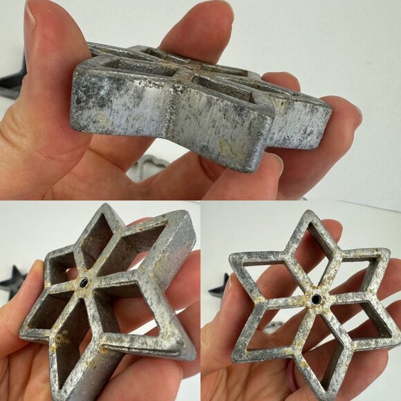 Vtg Rosette Timbale Cookie Waffle Pan Fry Tool Shapes Star Circle Butterfly READ - Picture 8 of 11